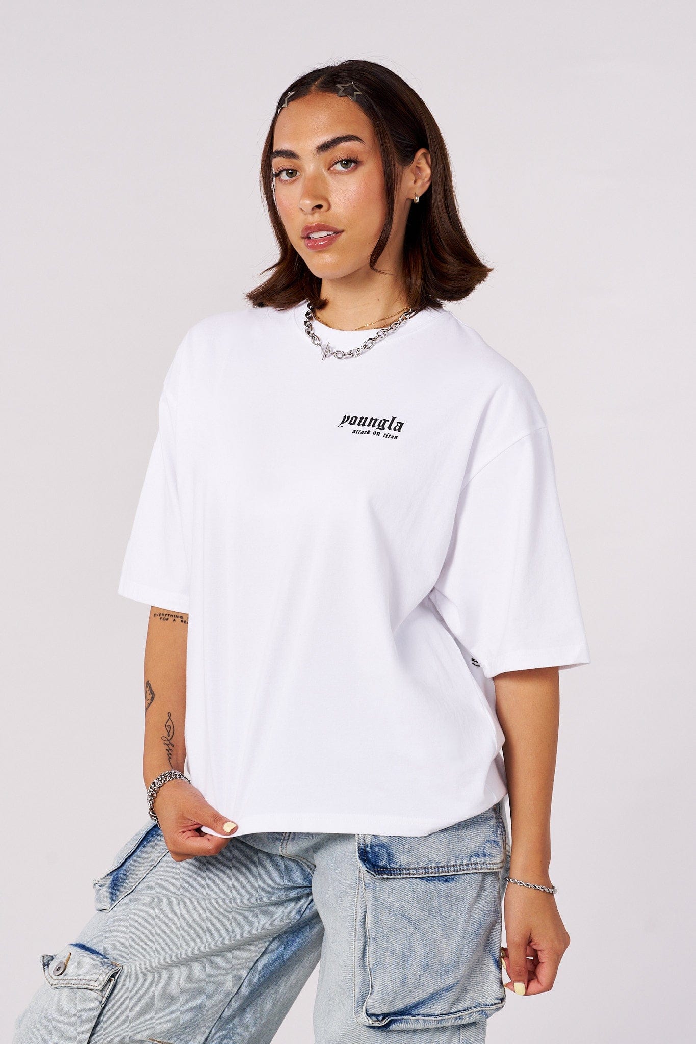 4186 - AOT©  x YLA Cropped Tees